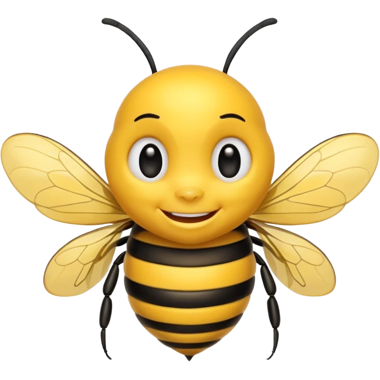 a smiling bee emoji