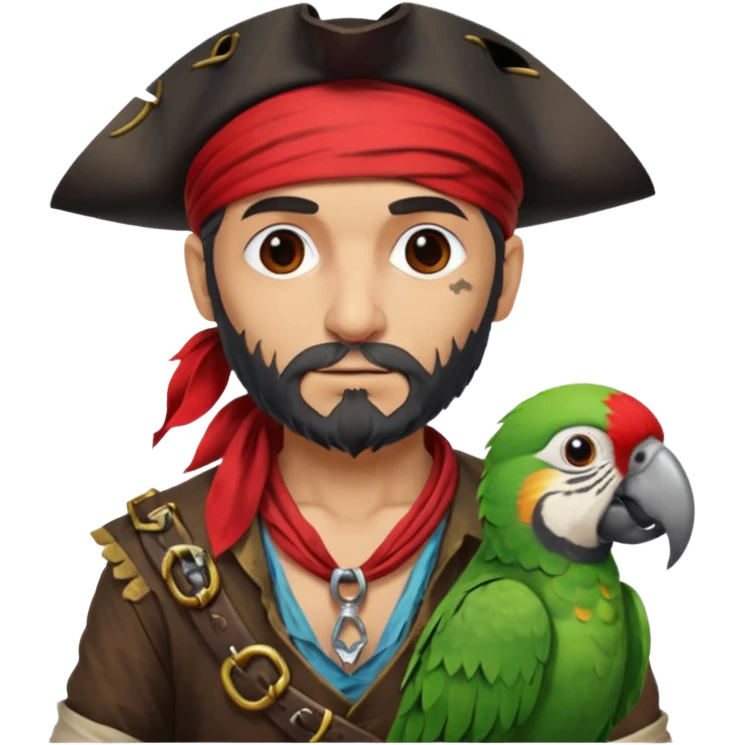 pirate and parrot emoji