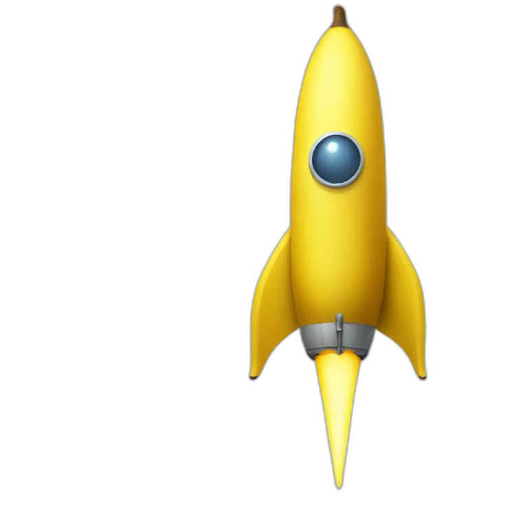 A giant banana rocket emoji