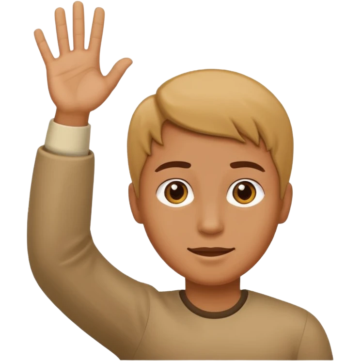 A person with one hand up and one hand down emoji