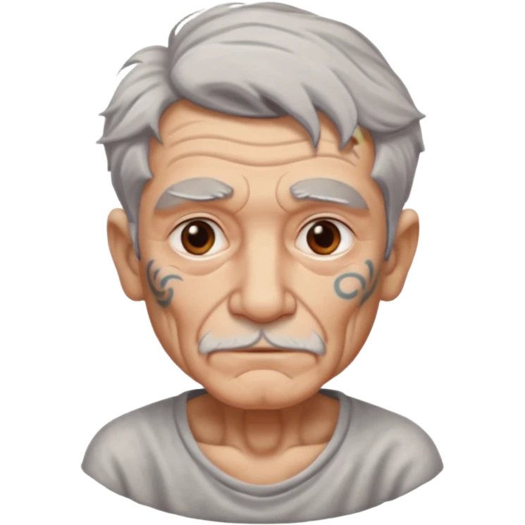 old man with lot of tattoos emoji