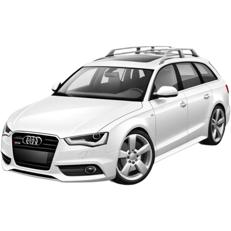 Audi white car wagon emoji