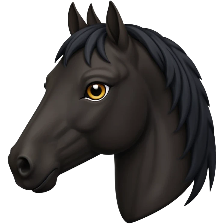 Black horse face emoji