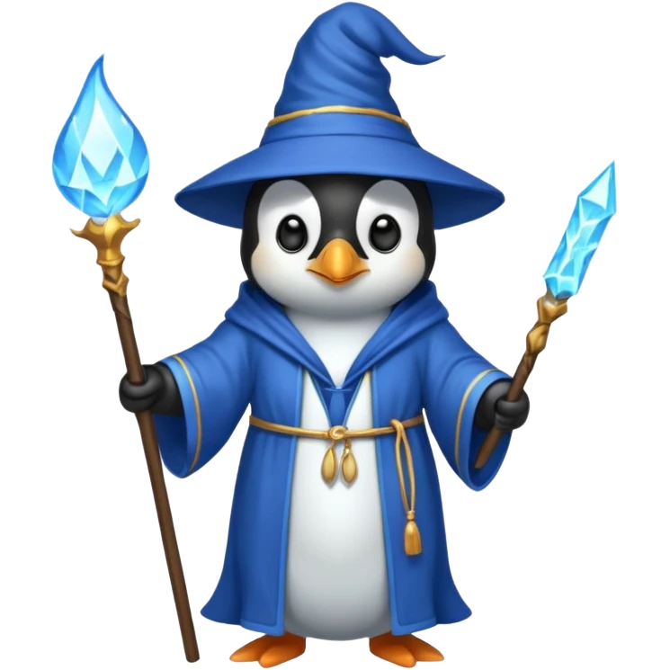 Penguin Wizard emoji