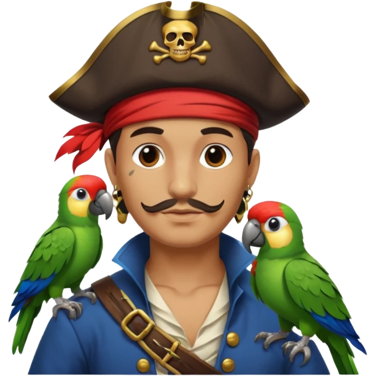 pirate and parrot emoji