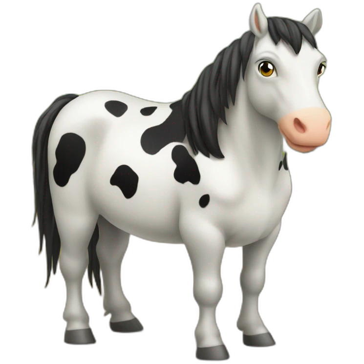 Cheval dans une vache emoji