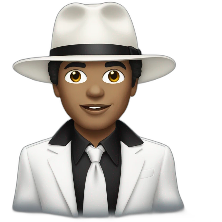 White mickael jackson emoji