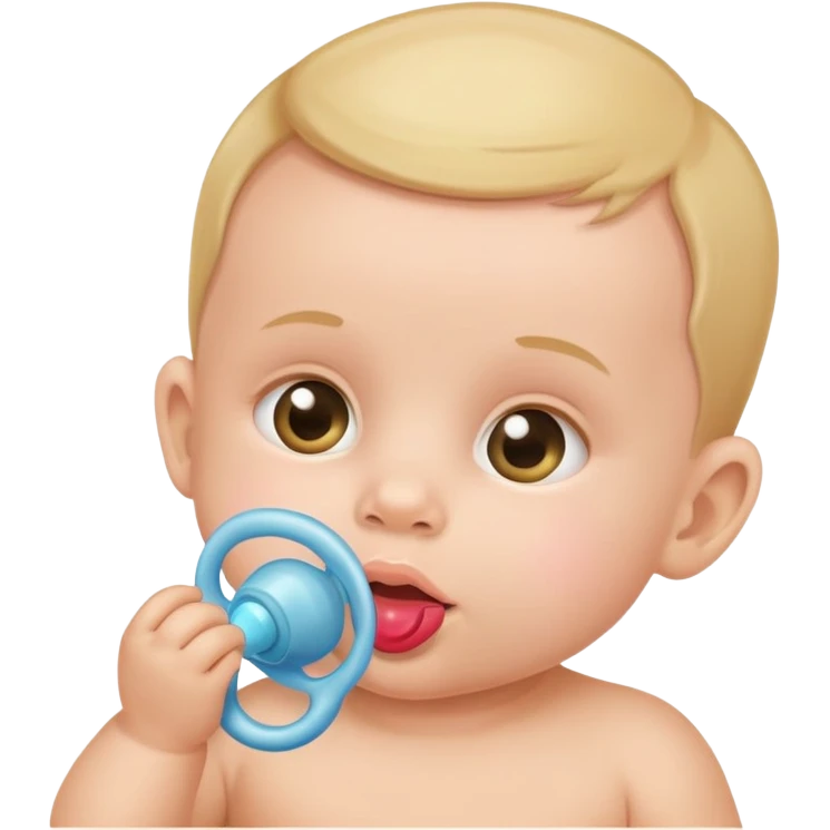 Baby with pacifier  emoji
