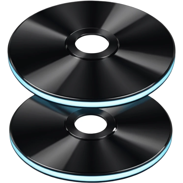 two black computer disk emoji