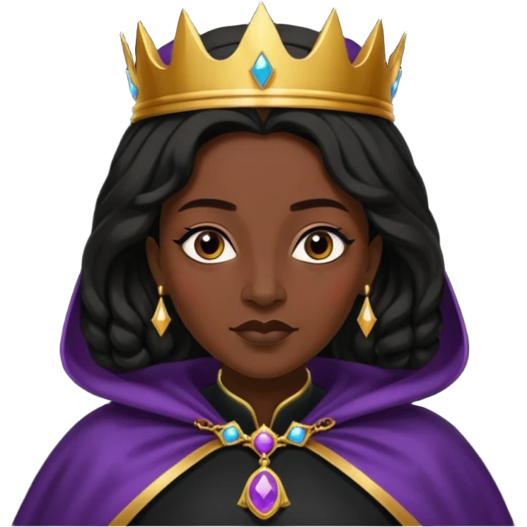 black Cape Queen elder emoji