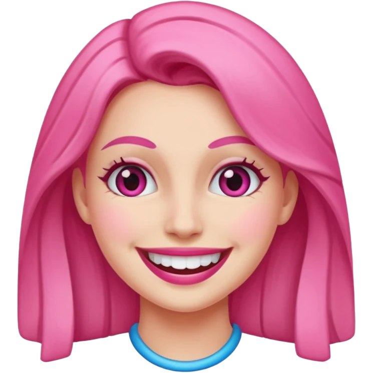Pink skinned woman emoji