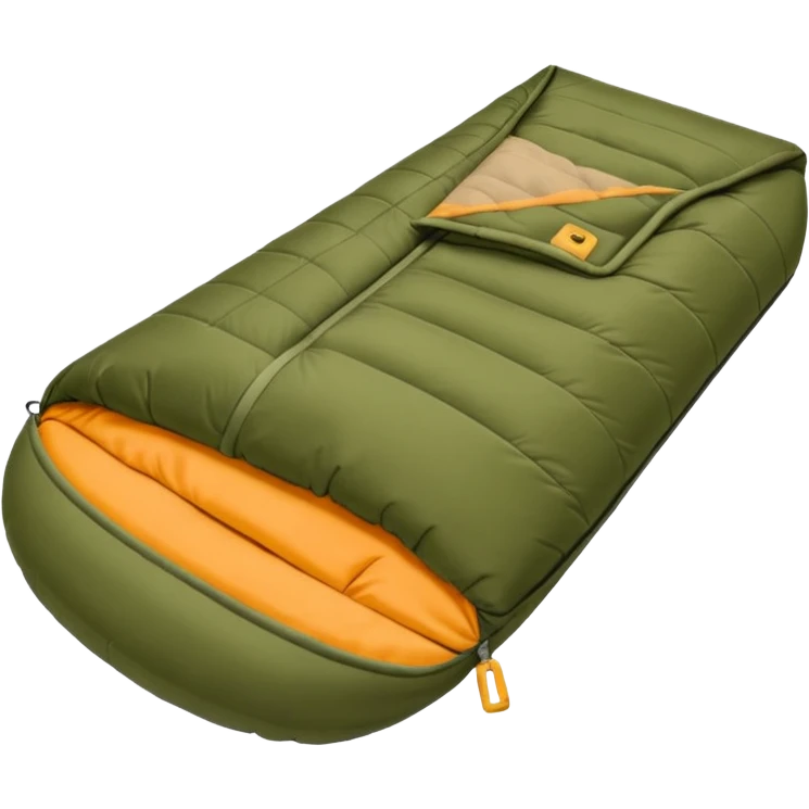 Camp Essentials, seeping bag emoji