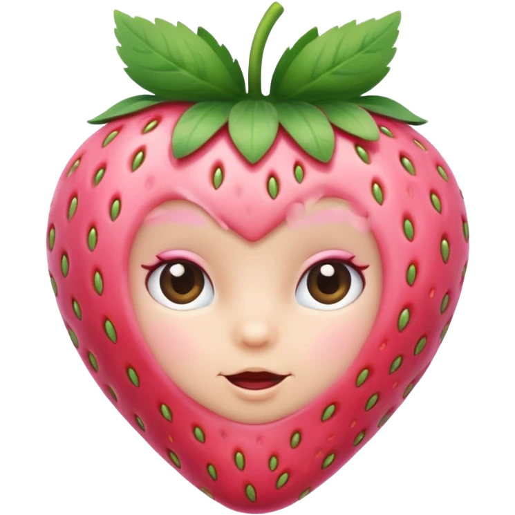 baby pink strawberry emoji