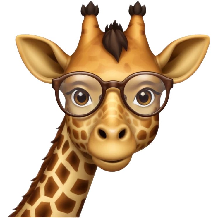 giraffe face wearing glasses emoji