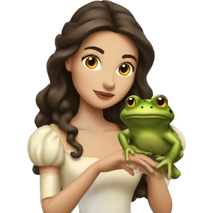  Brunette princess with toad  emoji