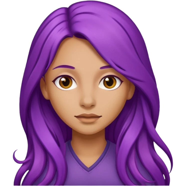 faz menos gótica mas com cabelo roxo comprido emoji