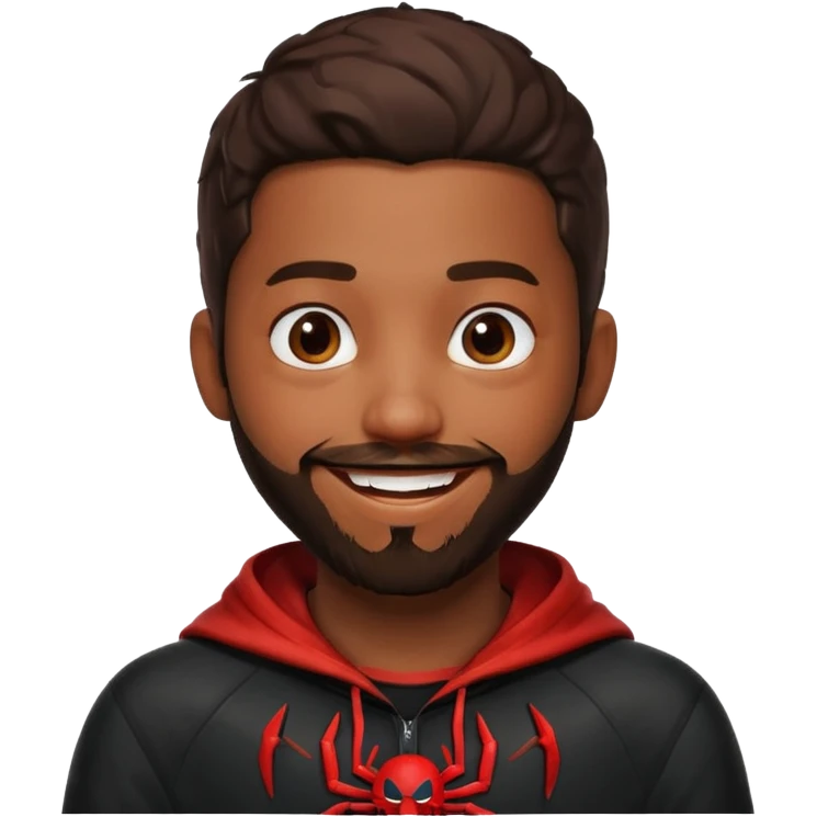 Miles Morales with beard emoji