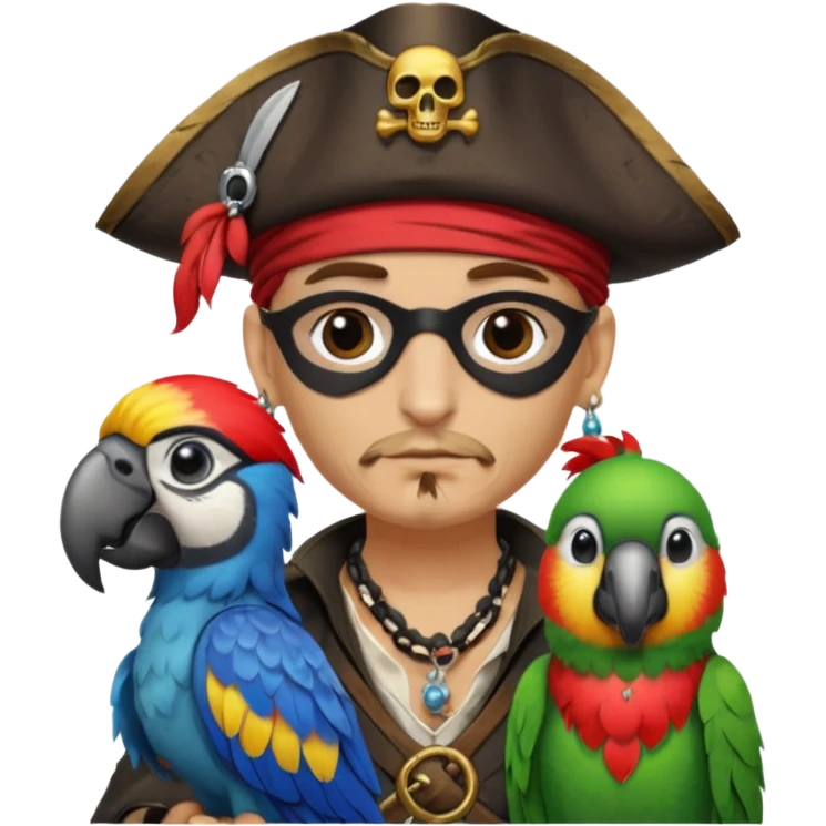 pirate and parrot emoji