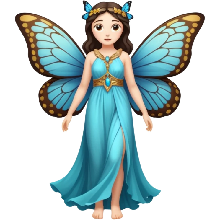 fullbody ancient woman with butterfly wings emoji