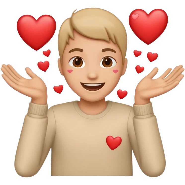 throwing up hearts emoji