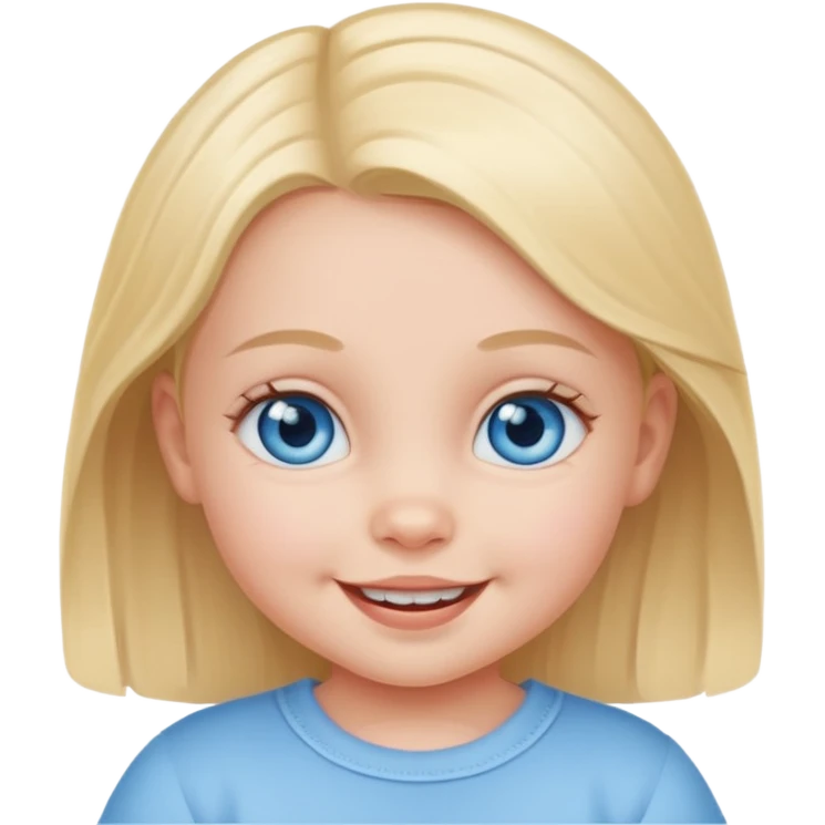 baby girl with blue eyes emoji