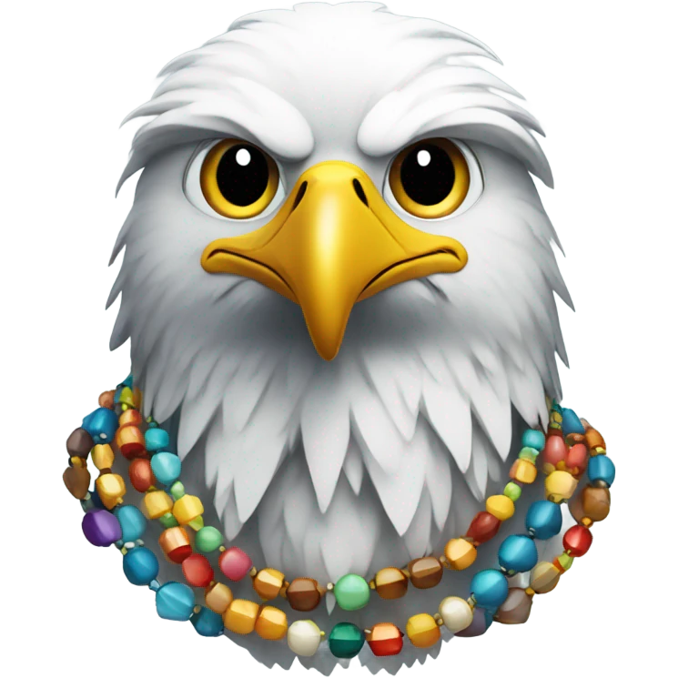 Eagle wearing beads  emoji