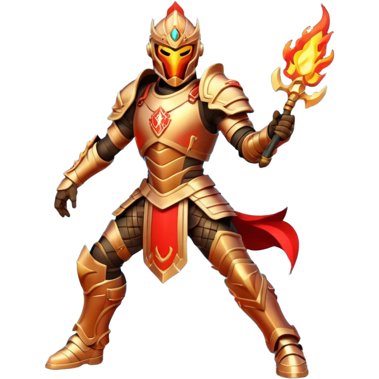 fire armored warrior emoji