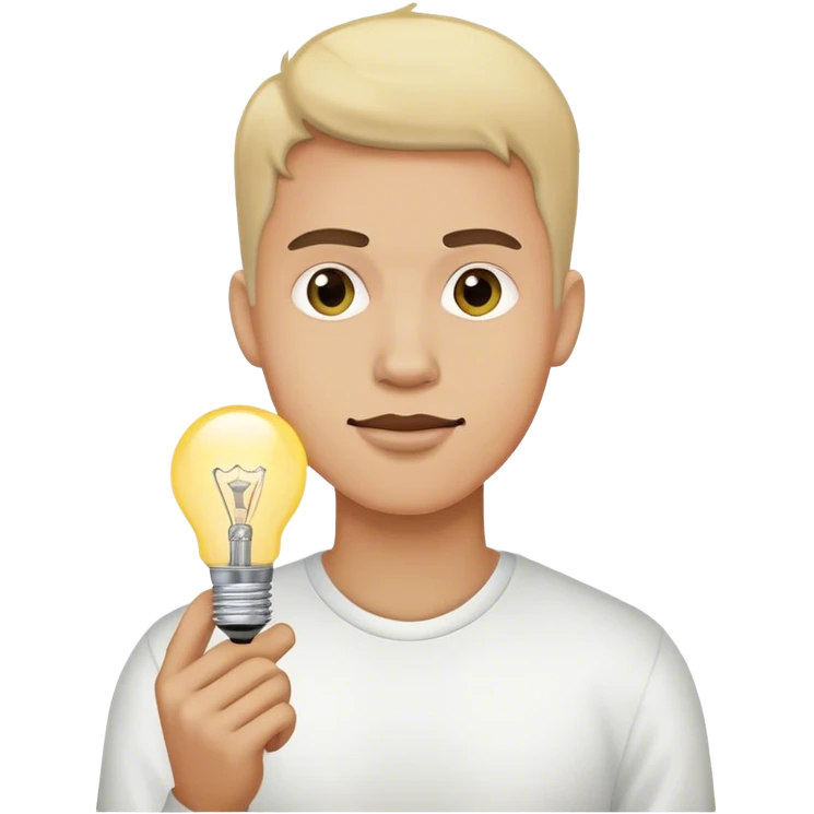 man with bulb emoji