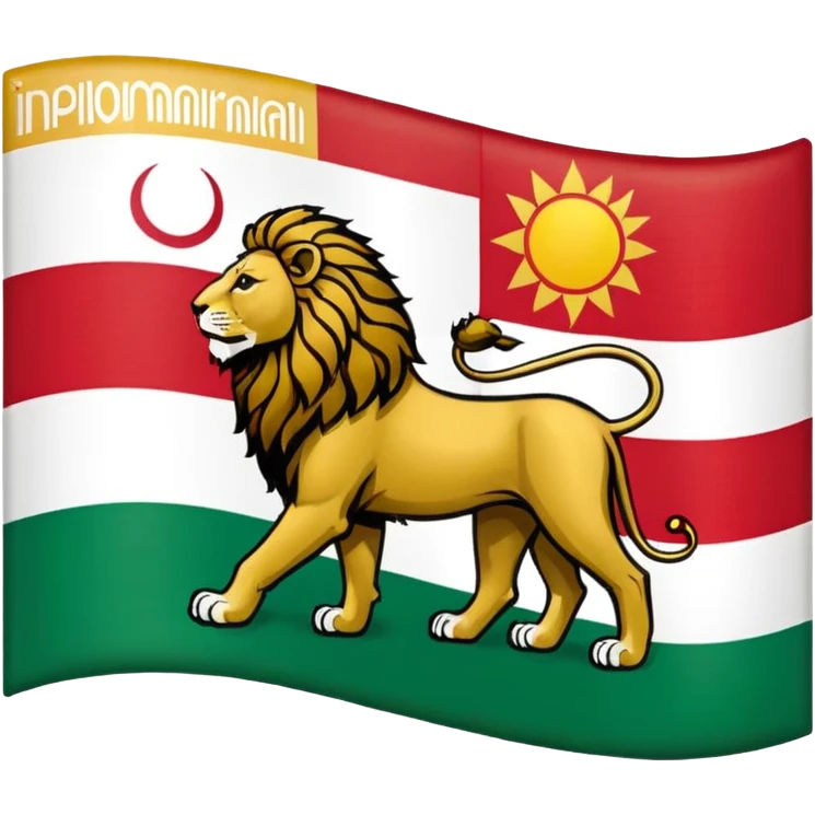 ایموجی پرچم ایران را بساز توی دوران پهلوی emoji