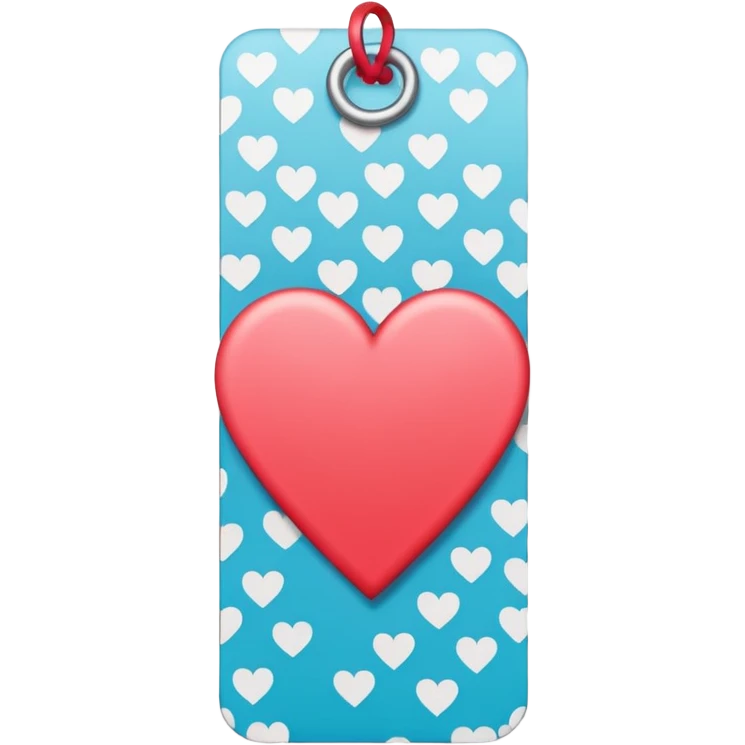 heart patterned  rectangler bookmark emoji