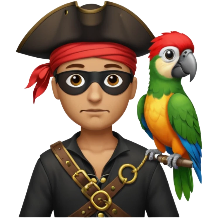pirate and parrot emoji