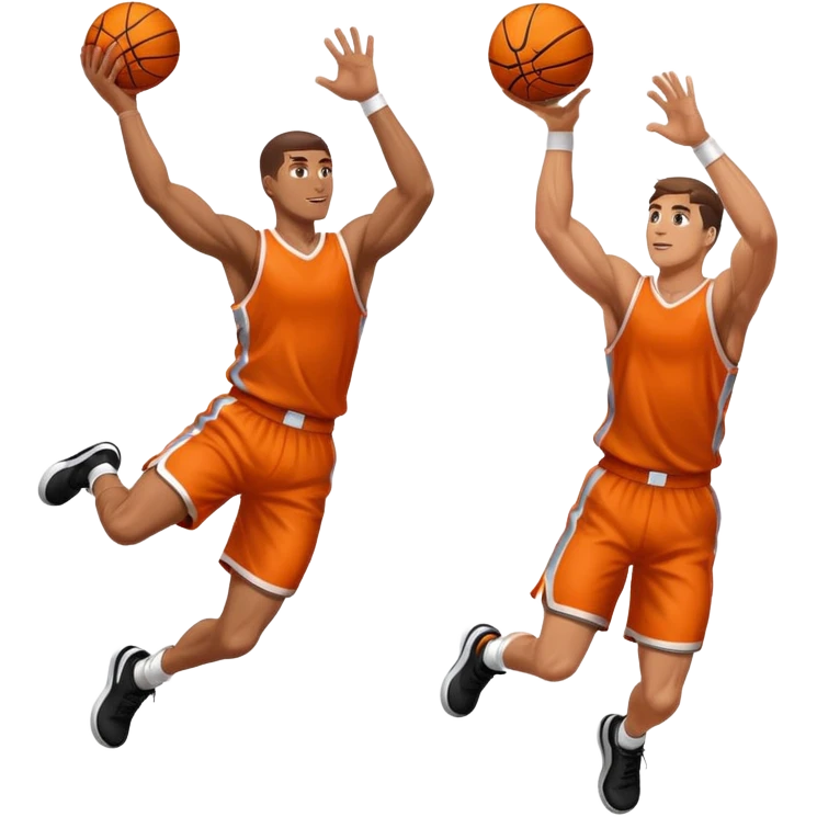 a set of hands dunking a basketball  emoji