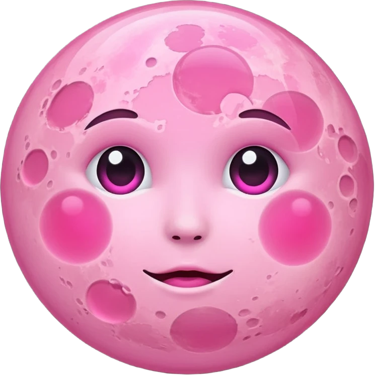 Pink moon emoji