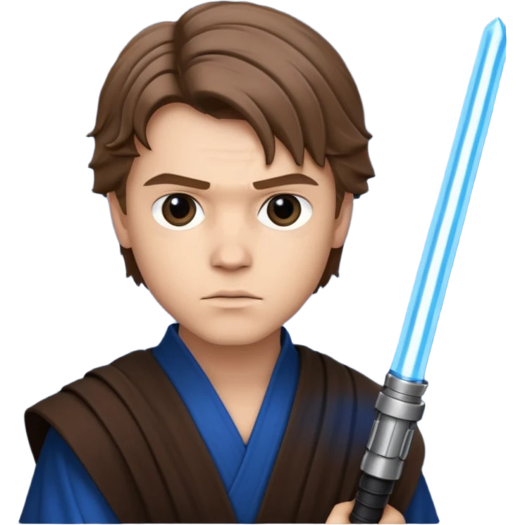 Anakin skywalker avec sabre laser emoji