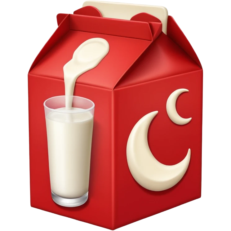 crescent whole milk red box emoji