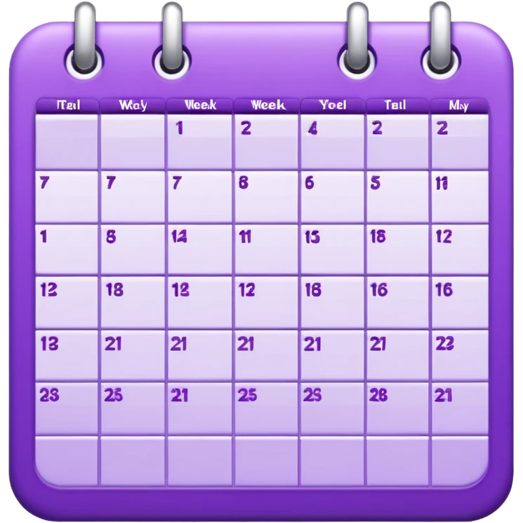 weekly calendar purple emoji