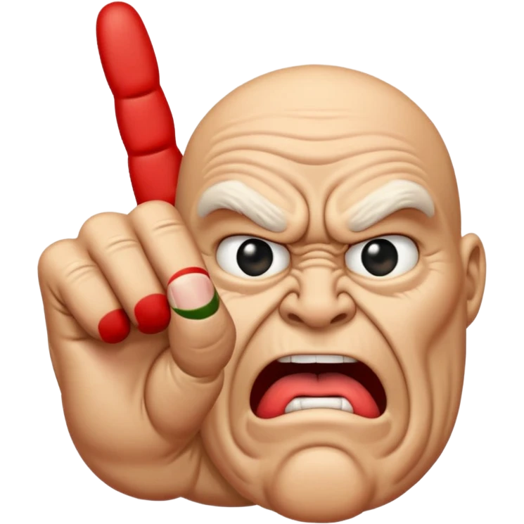 Angry middle finger emoji