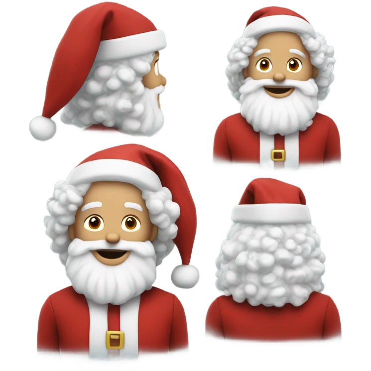 santa claus with a perm emoji