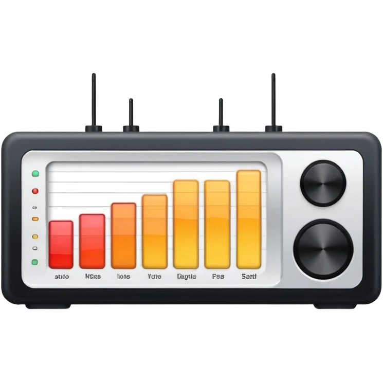 Audio equalizer interface with frequency bands and sliders emoji