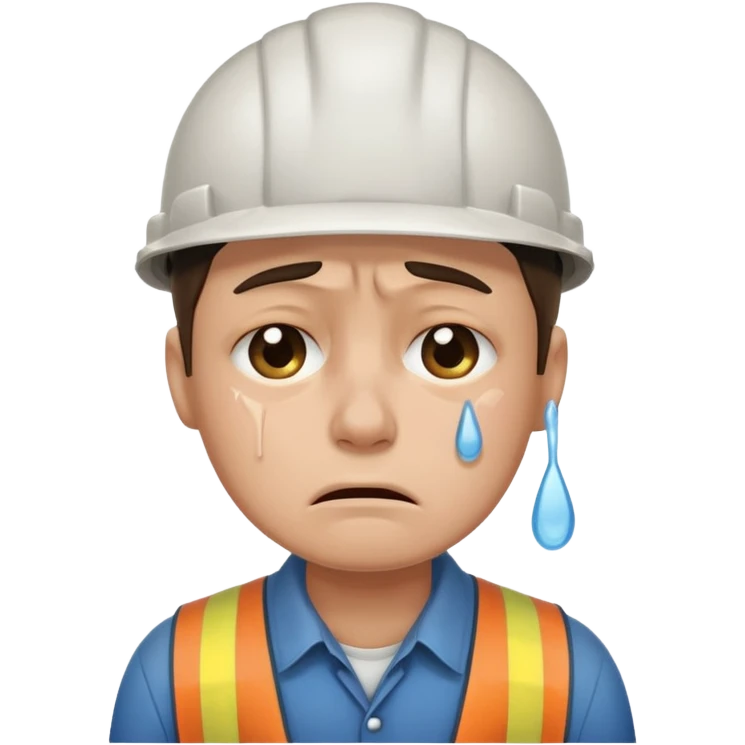 Crying worker  emoji