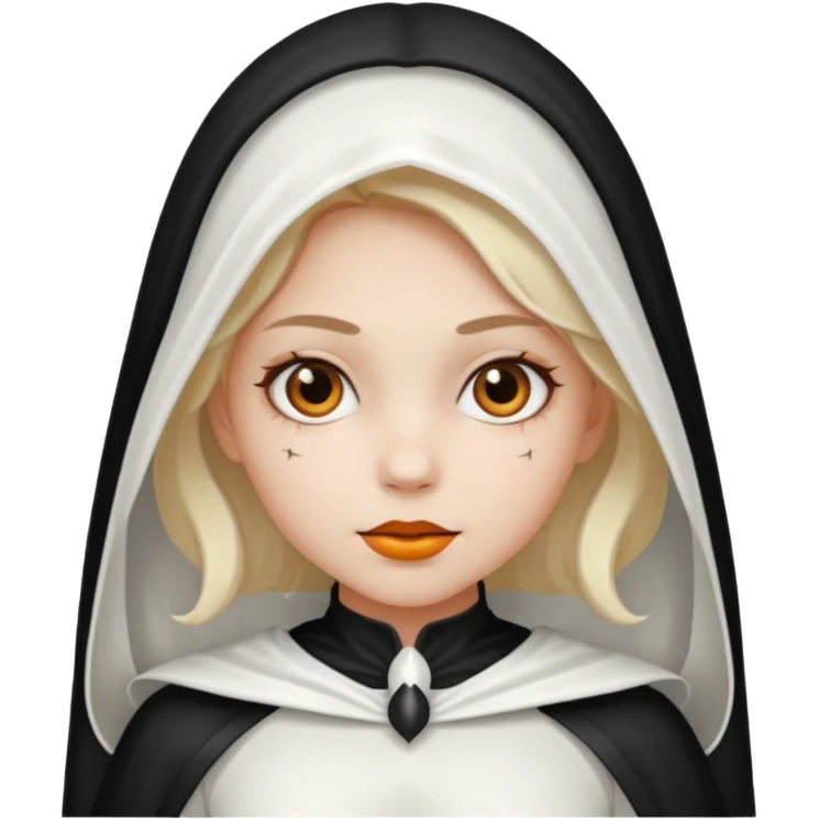 girl with hallowen white costumes emoji