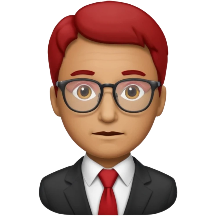professor with red tie emoji