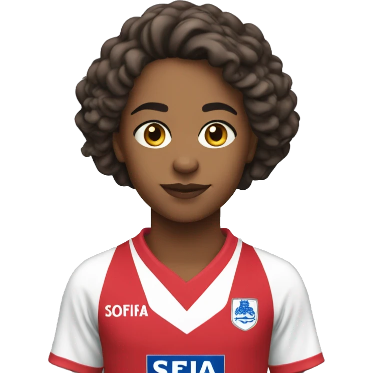 Sofia wearing Ipswich kit  emoji
