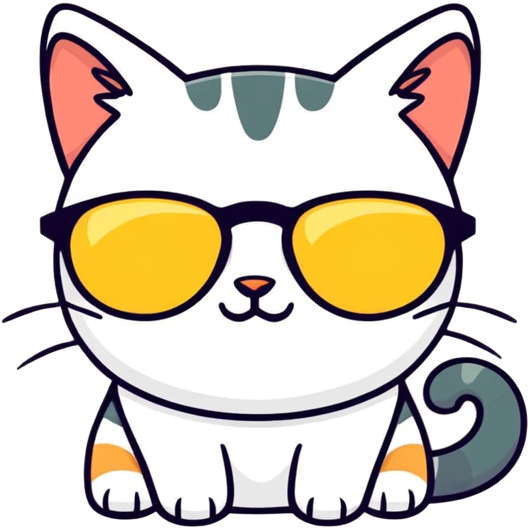 Cat with sunglasses emoji