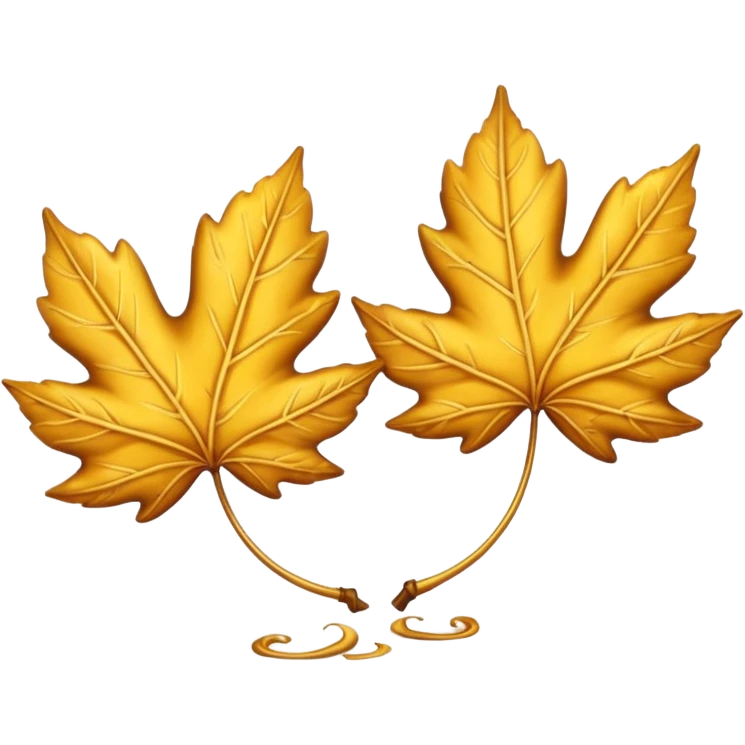 Falling golden 2 leaves emoji