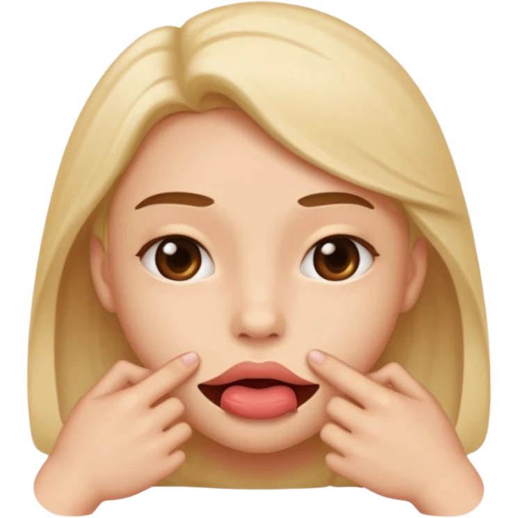 lip biting emoji