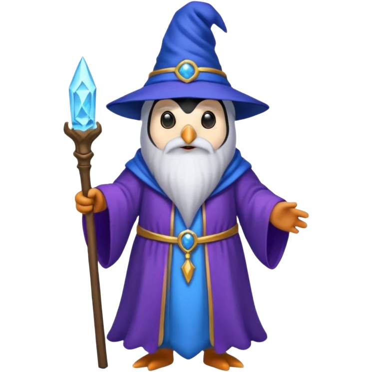 Penguin Wizard emoji