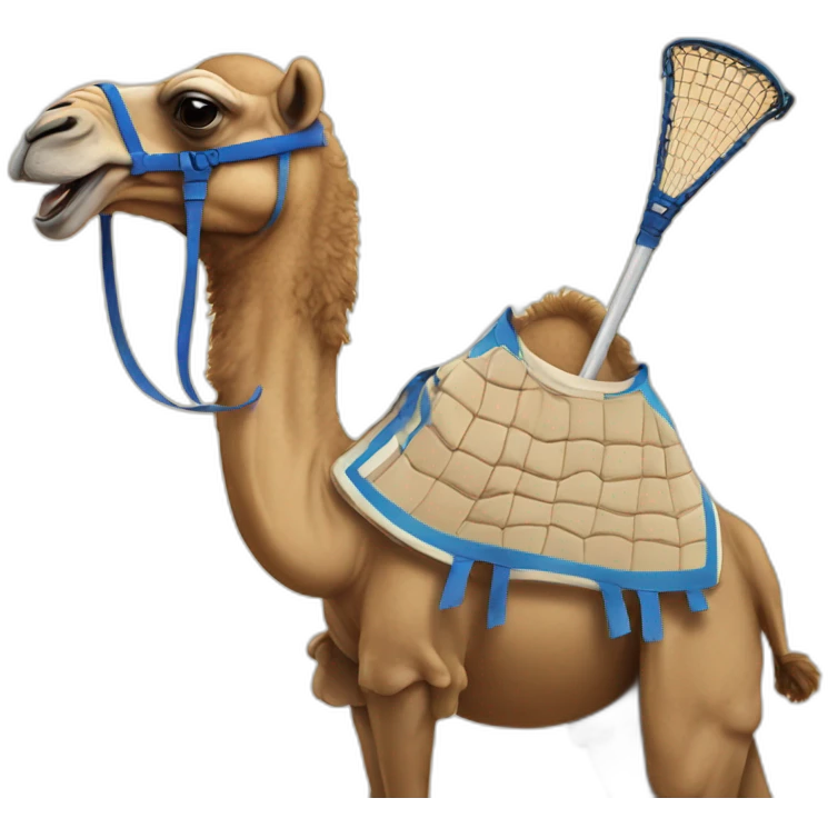 Camel playing lacrosse emoji