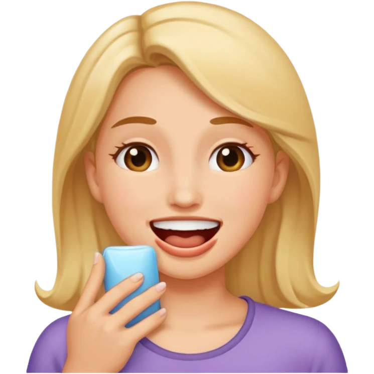 woman birping emoji