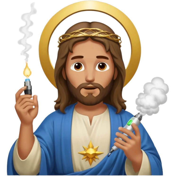 jesus hitting a vape emoji | AI Emoji Generator
